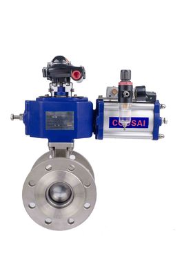 Temperature Range -20C To 200C Segment Ball Valve 1''-10'' DN25-DN250 for Pulp Paper/Pharmacy/Beverage Food